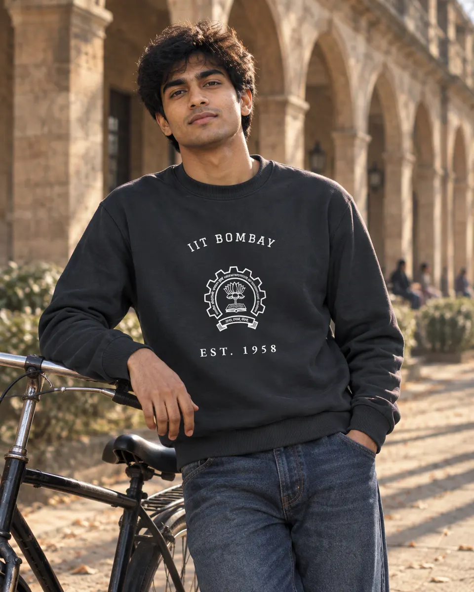 Arch Sweatshirt, worn on campus