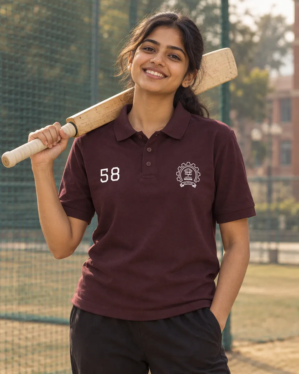 Jersey Polo, worn on campus