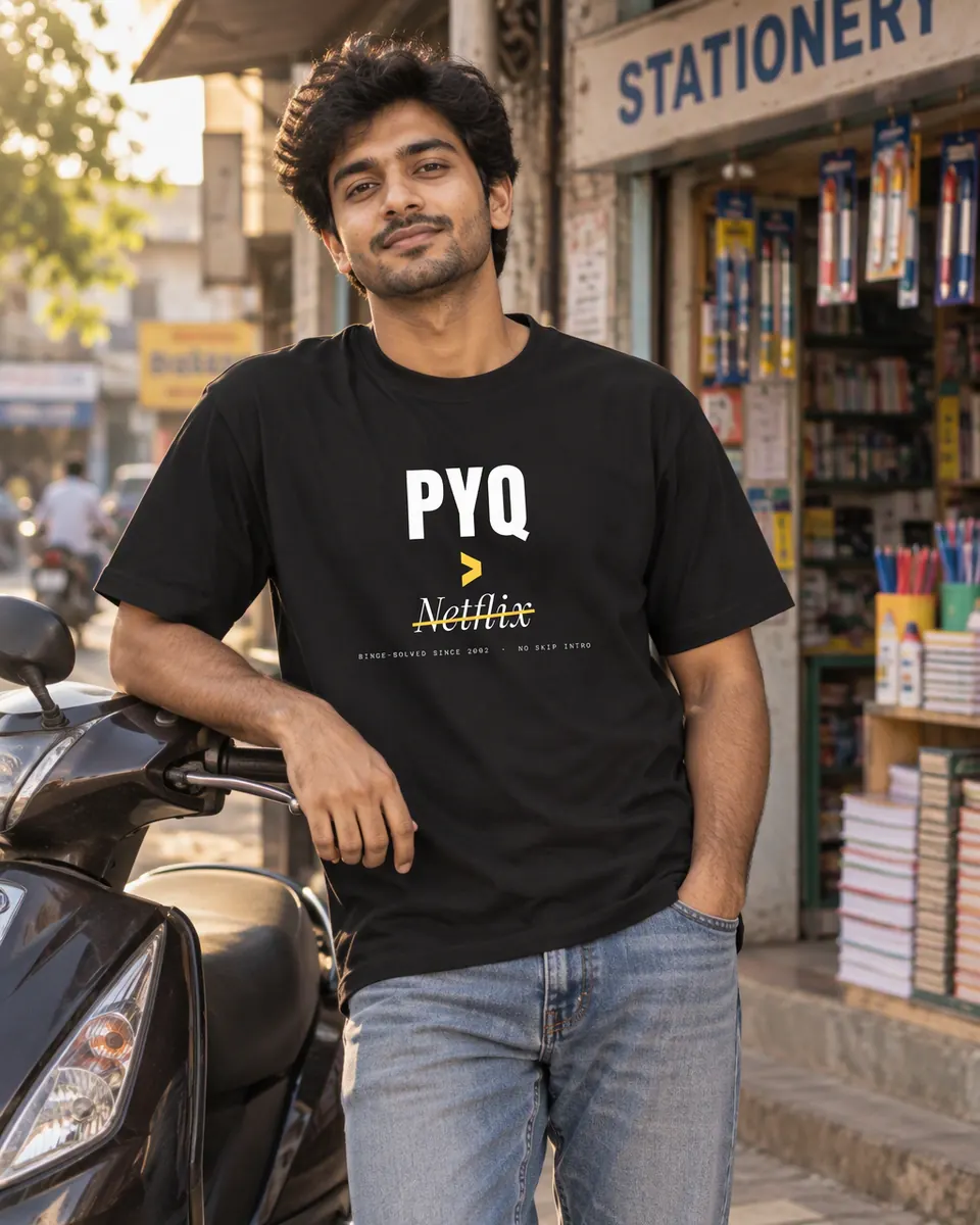 PYQ > Netflix t-shirt on a model