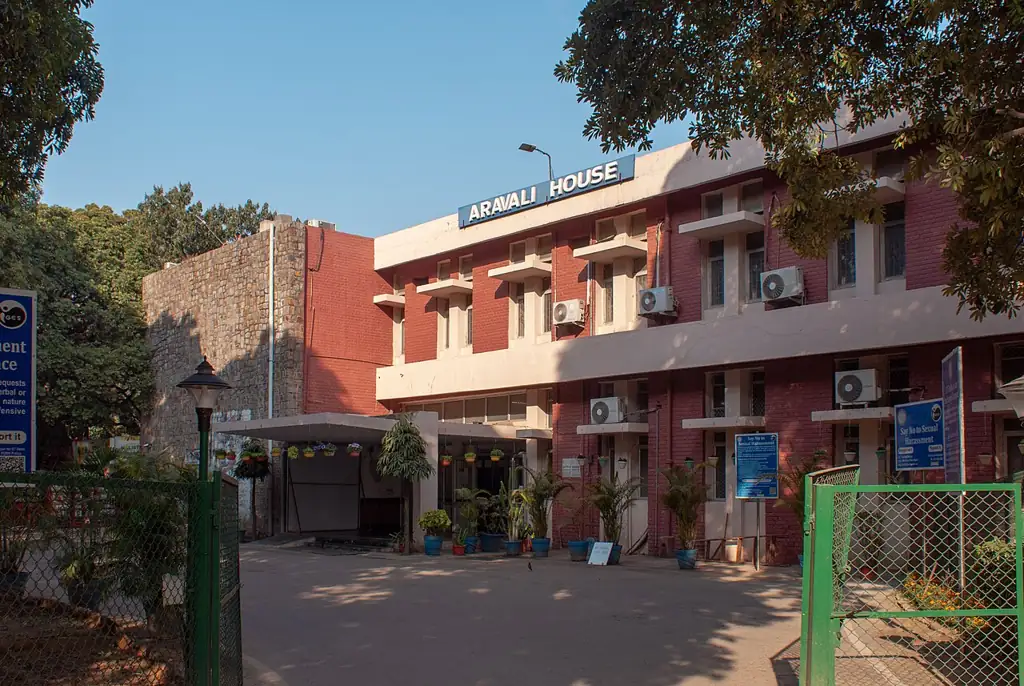 Entrance to Aravali hostel at IIT Delhi