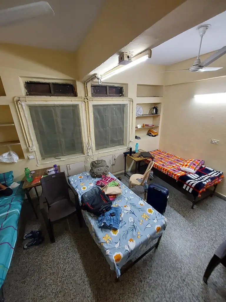 A first-year undergraduate room in Zanskar hostel, IIT Delhi