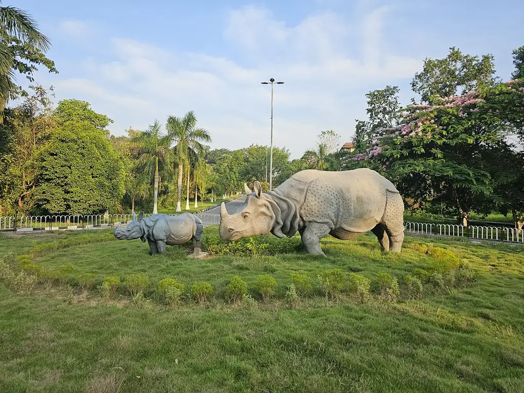 Rhino statue inside the IIT Guwahati campus