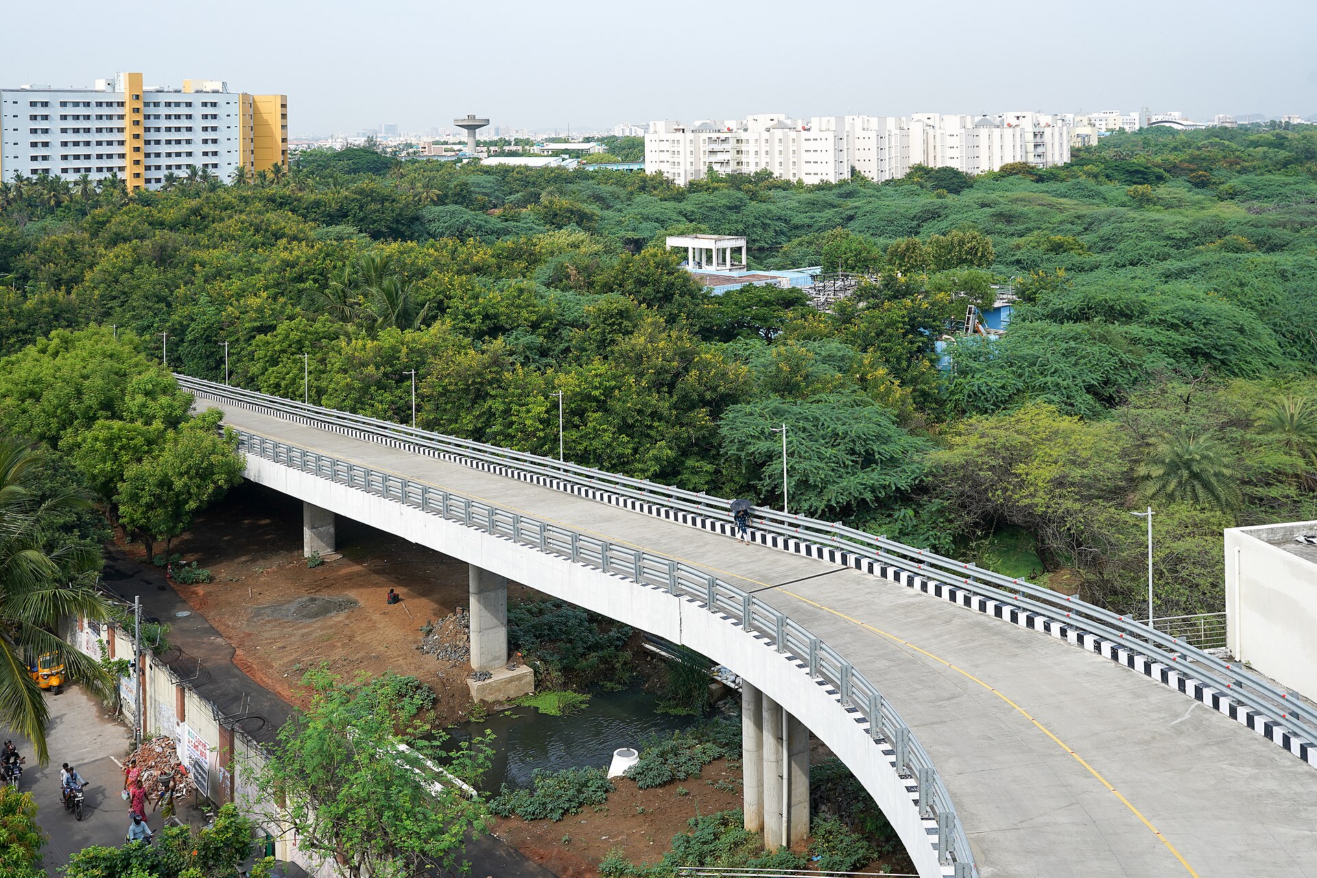 Ramp bridge connecting Hostels East at IIT Madras — the block that includes Mandakini and Sarayu.