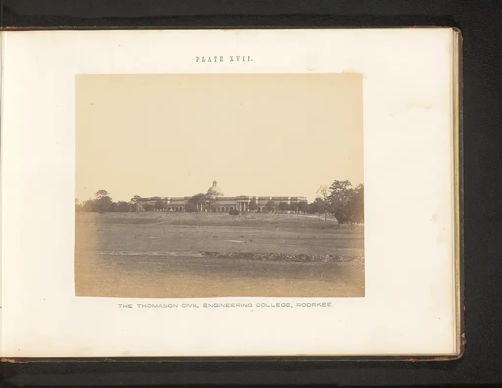 Historic photo of Thomason Civil Engineering College, Roorkee, 1860s