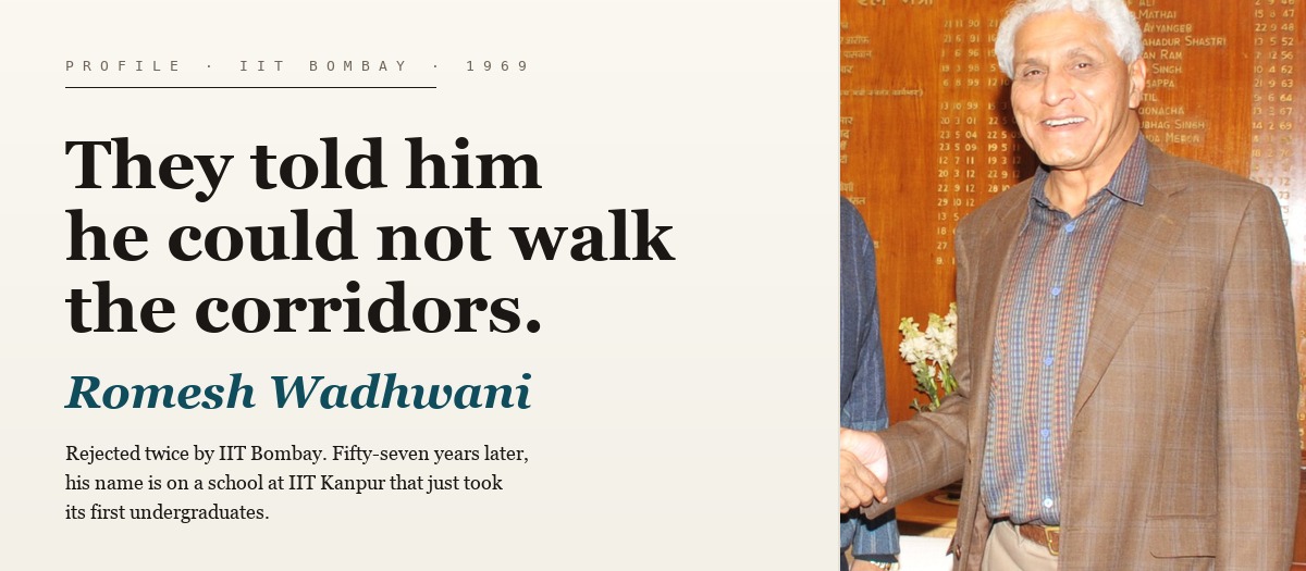 Romesh Wadhwani: Rejected by IIT Bombay, Then He Bought It a Lab