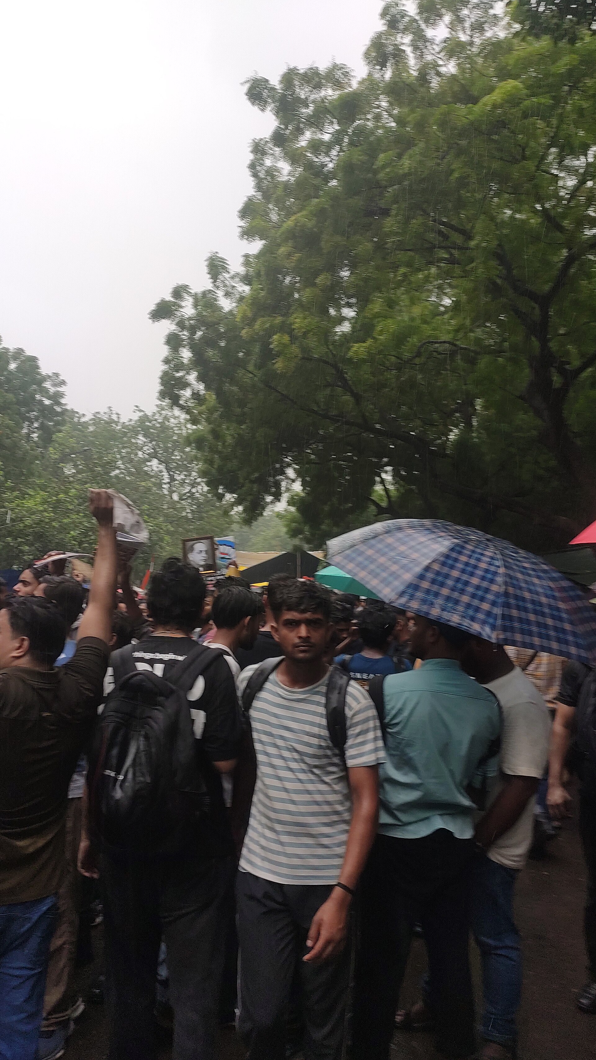 Students from across India protesting at Jantar Mantar, 20 July 2026, ahead of the Parliament March against the NEET-UG paper leak.