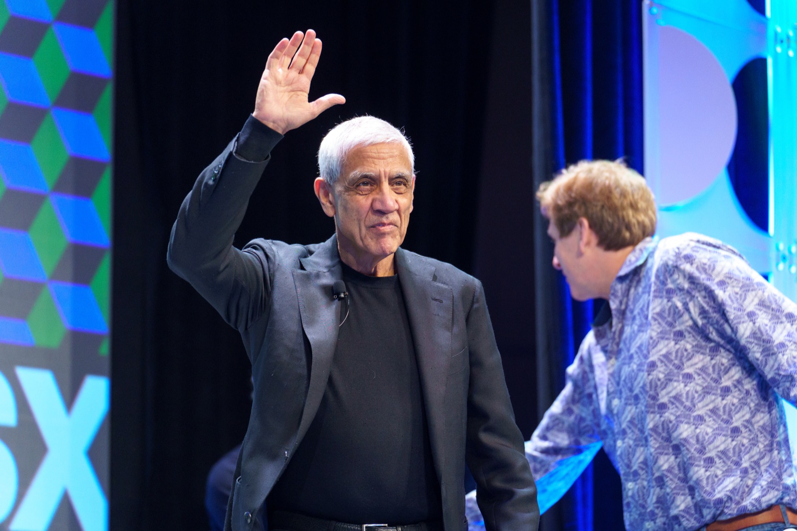 Vinod Khosla speaking on stage at South by Southwest in Austin, Texas, March 2024