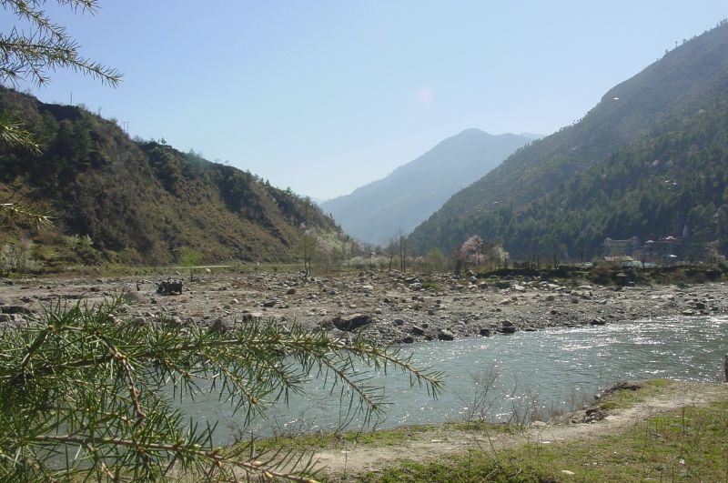 The Beas river flowing through Himachal Pradesh